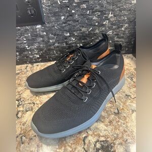 Johnston & Murphy Amherst Knit U-Throat Mens 10.5M Black Knit Lace Up Sneakers